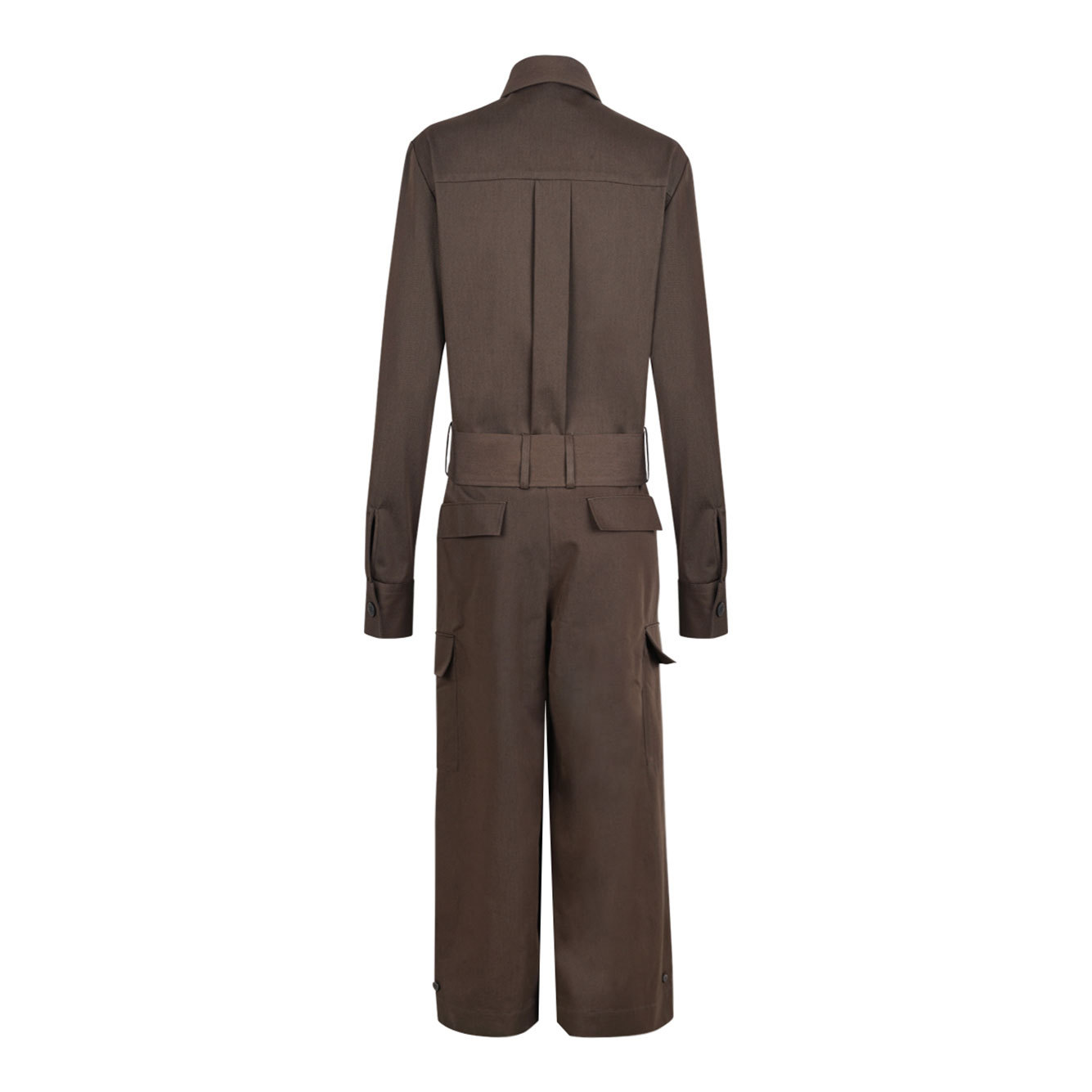 P.a.r.o.s.h Belted Jumpsuit In Brown
