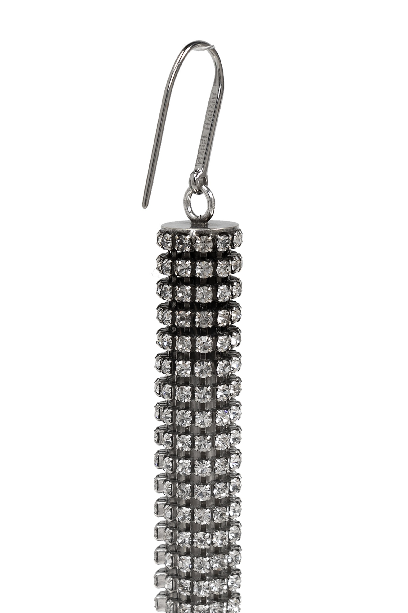 Isabel Marant Dangling Rhinestone Drop Earrings In Gray