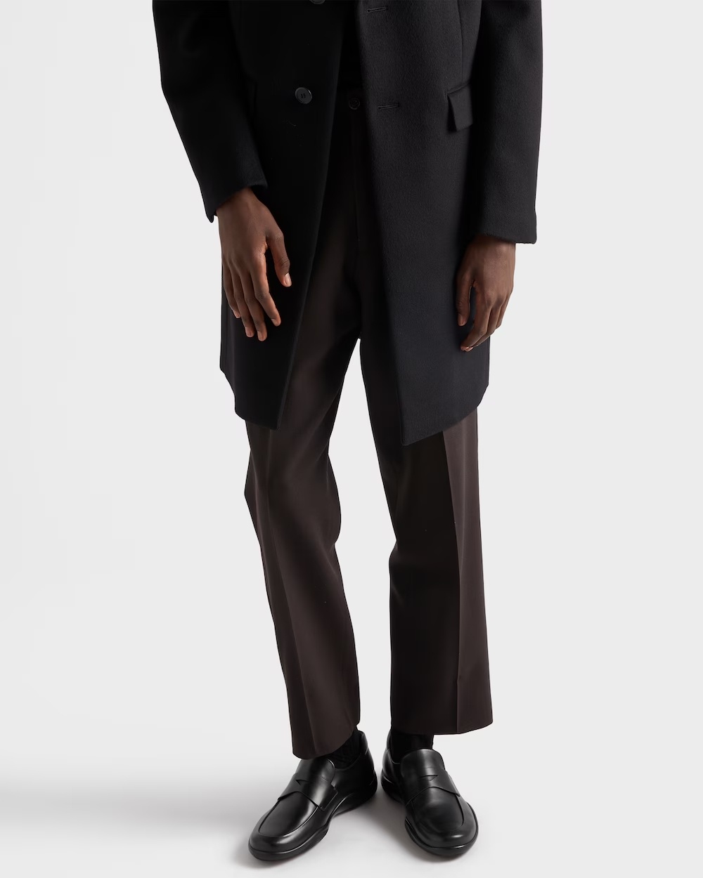 Prada Toblach Leather Loafers In Black