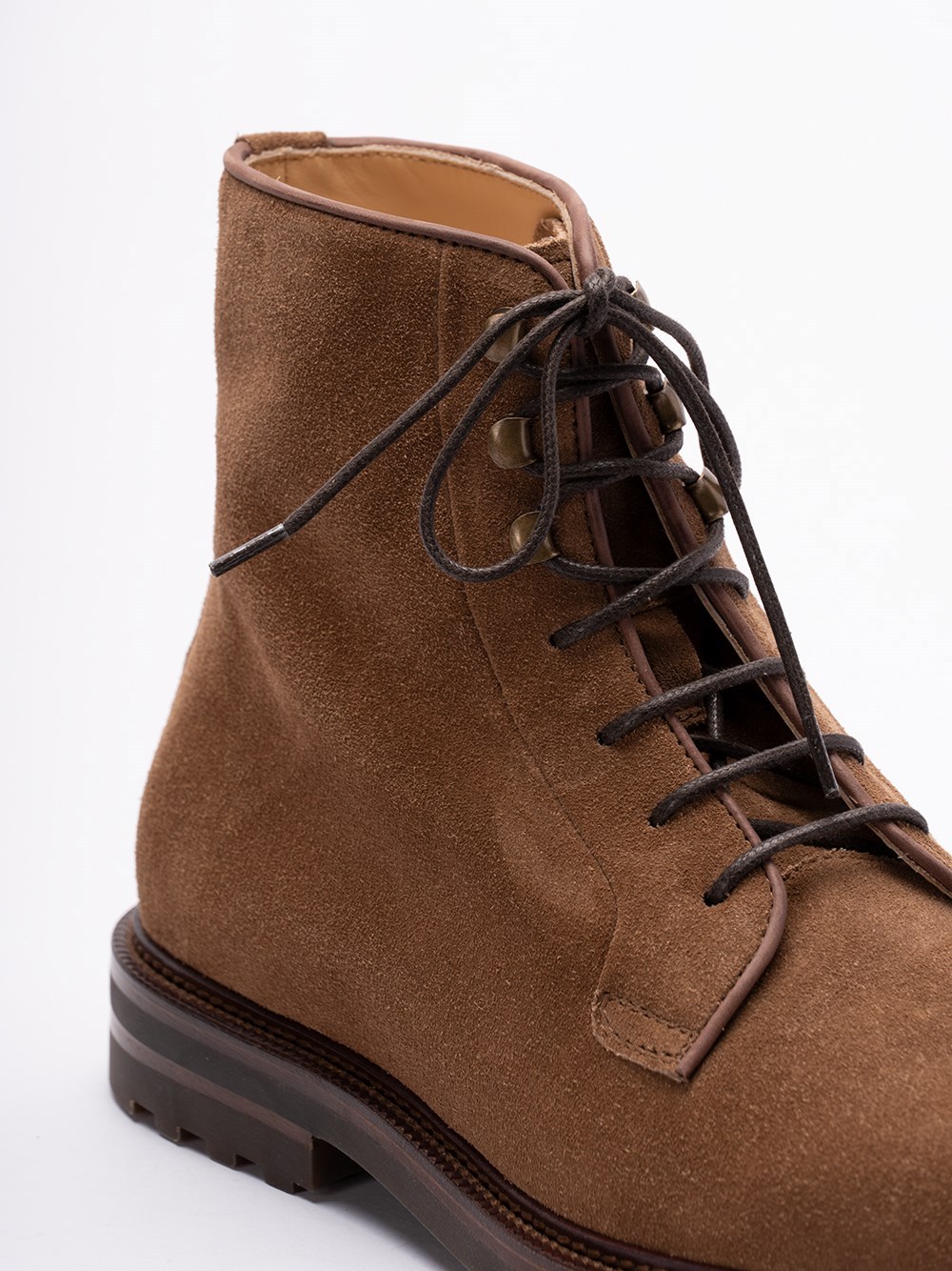 Brunello Cucinelli Suede Leather Ankle Boots In Brown