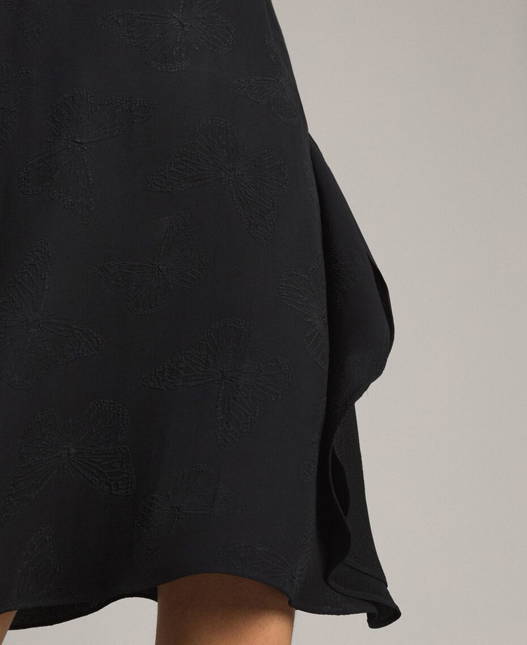Twinset Lotus Leaf Edge Dress In Black