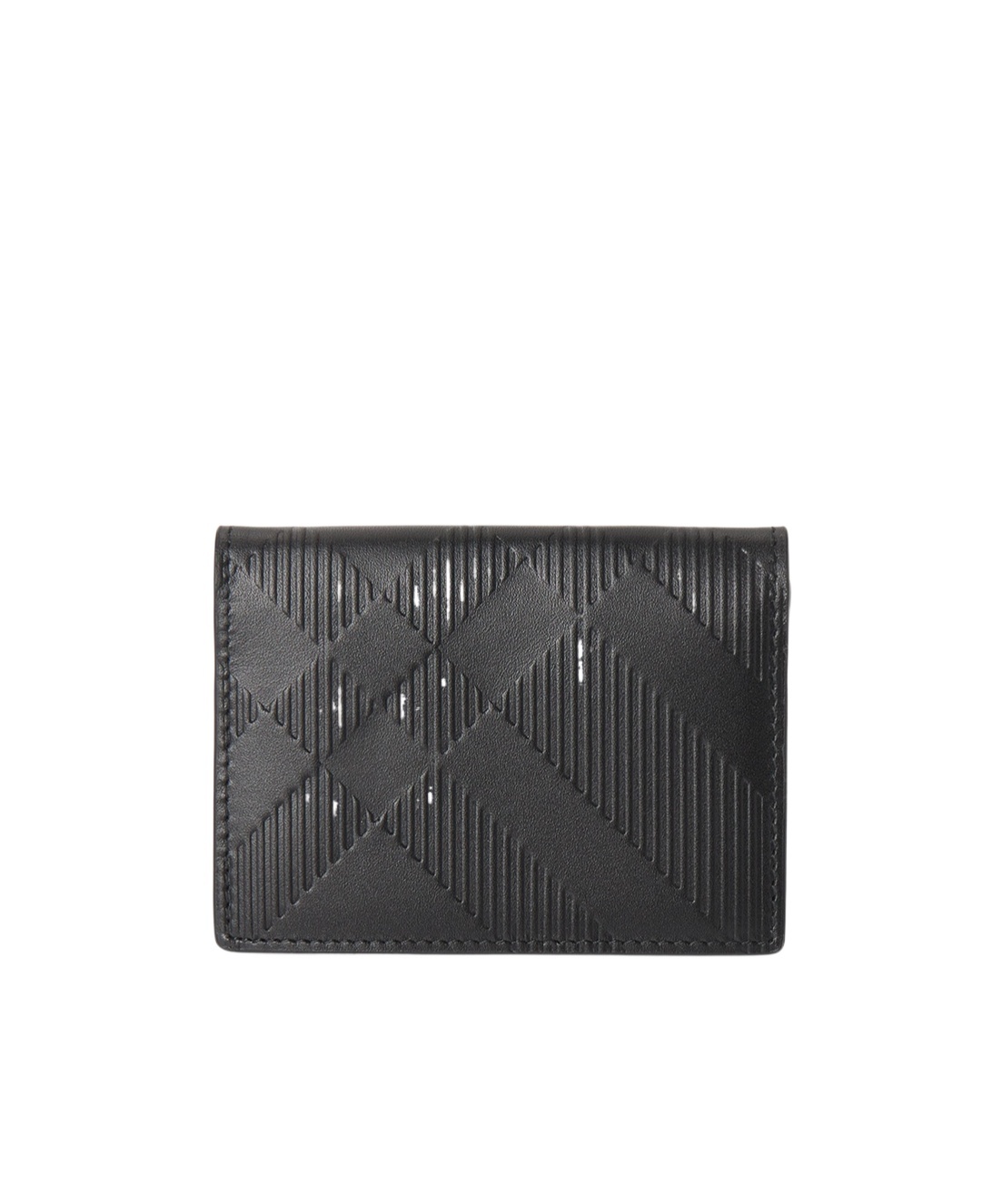 Burberry Check-pattern Leather Cardholder In Gray