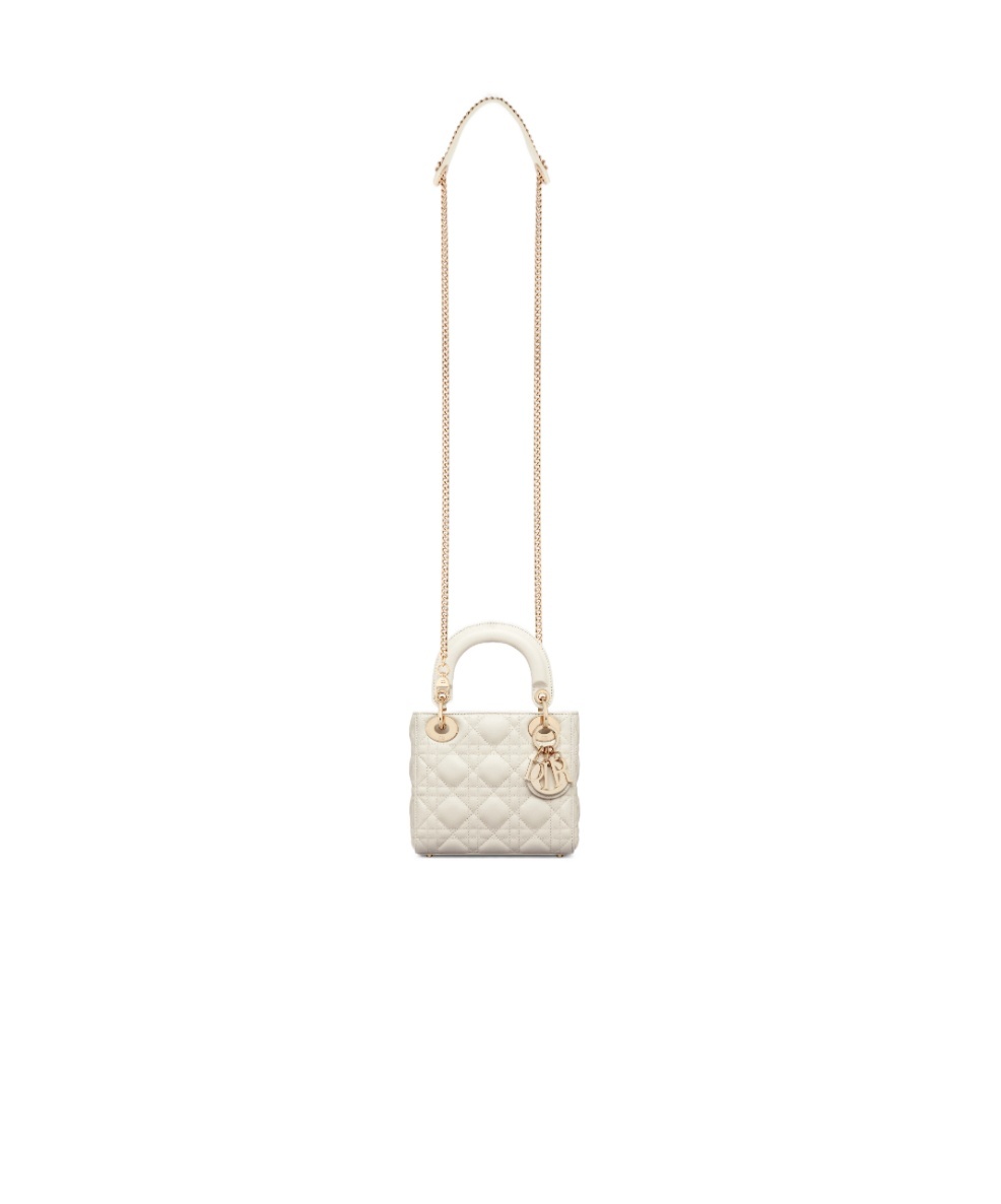 Dior Logo Mini Shoulder Bag In White