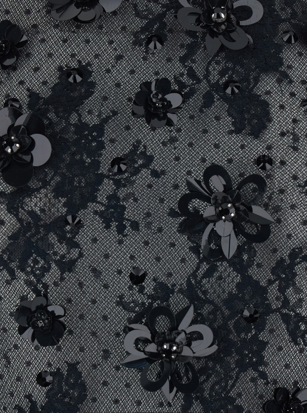 Retroféte Black Bodysuit With Halterneck And All-over Floral Embroidery In Tech Fabric In Black
