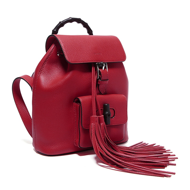 Gucci Bamboo Sac Series Backpacks In Red