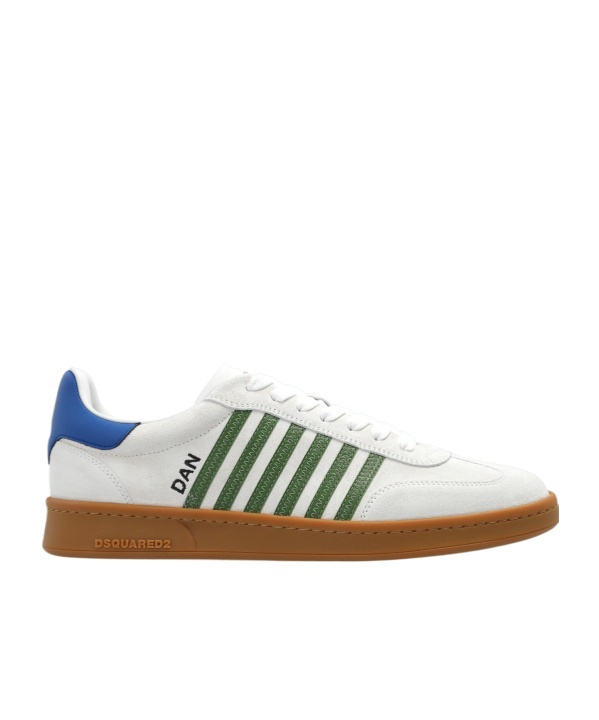 Dsquared2 Multicolor Canvas Boxer Sneakers In White