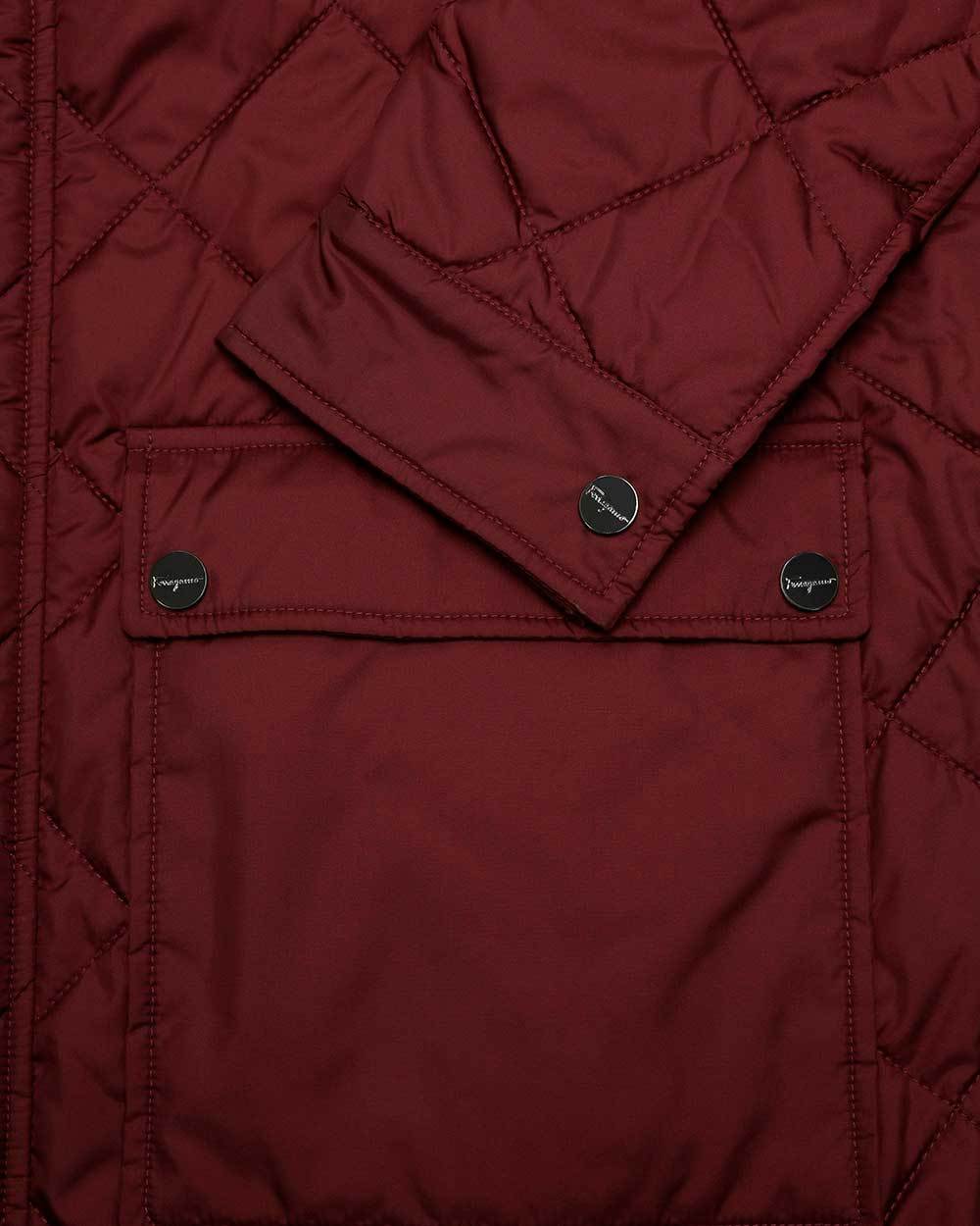 Ferragamo Quilted Cotton Suit In Brown