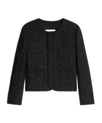 Celine Long-sleeved Wool Casual Jacket In Black