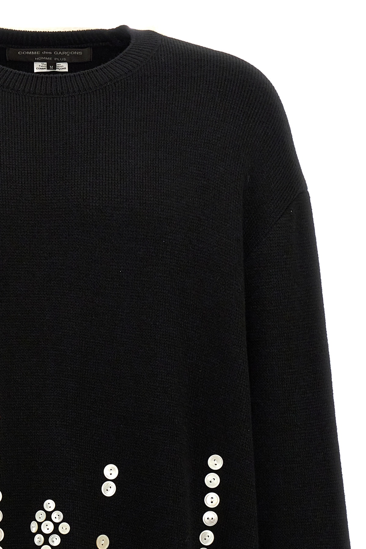 Comme Des Garçons Comme Des Garcons Sweater With Decorative Buttons In Black