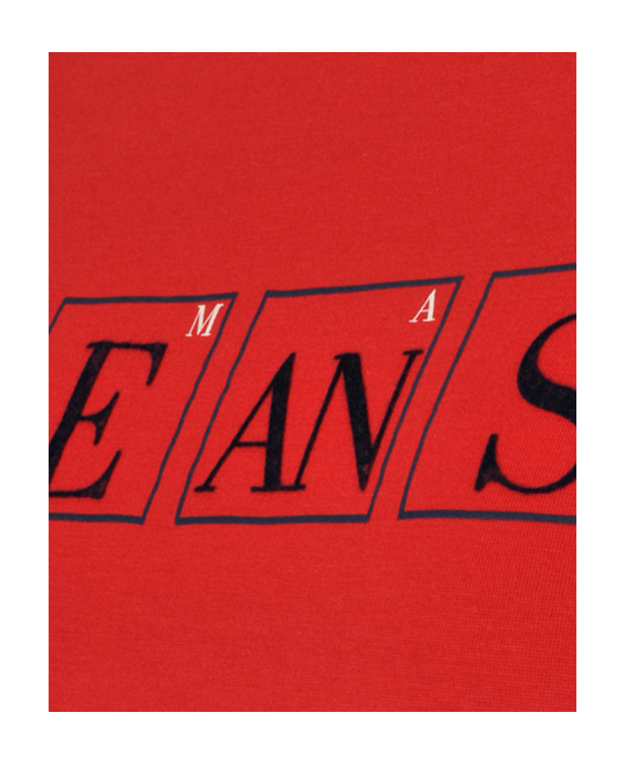 Shop Armani Jeans Logo Short-sleeved T-shirt In Red