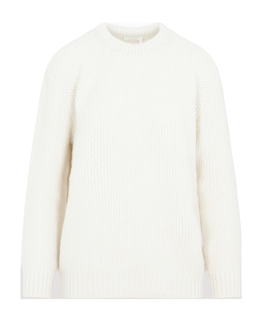 Chloé Crew-neck Cashmere Jumper In White