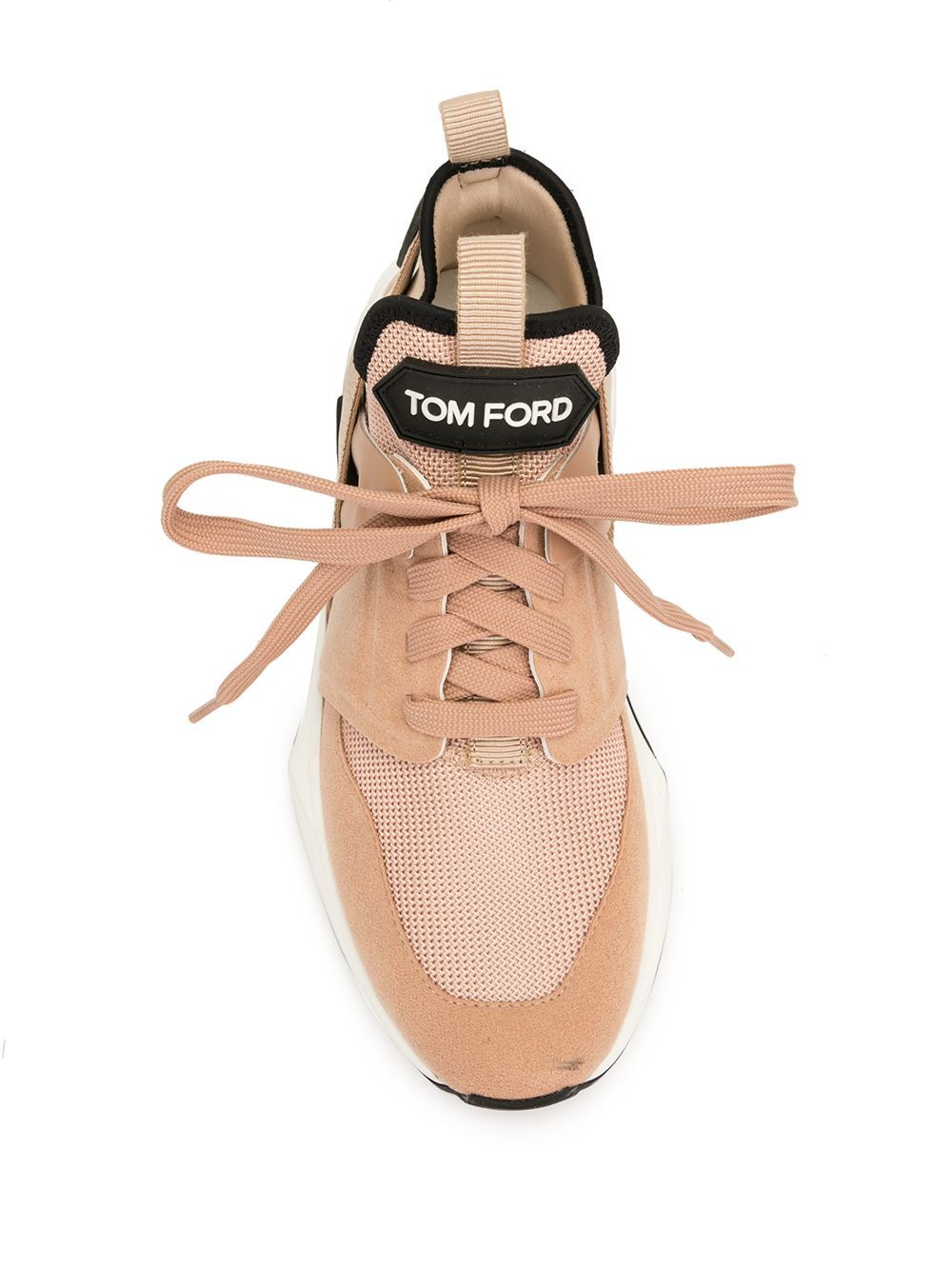 Tom Ford Jago Logo-patch Sneakers In Nude