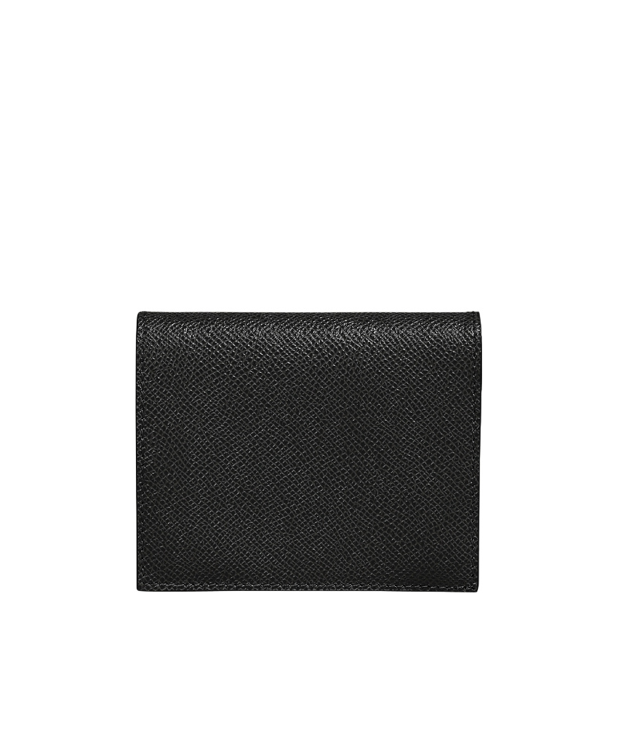 Ferragamo Gancini French Leather Wallet In Black