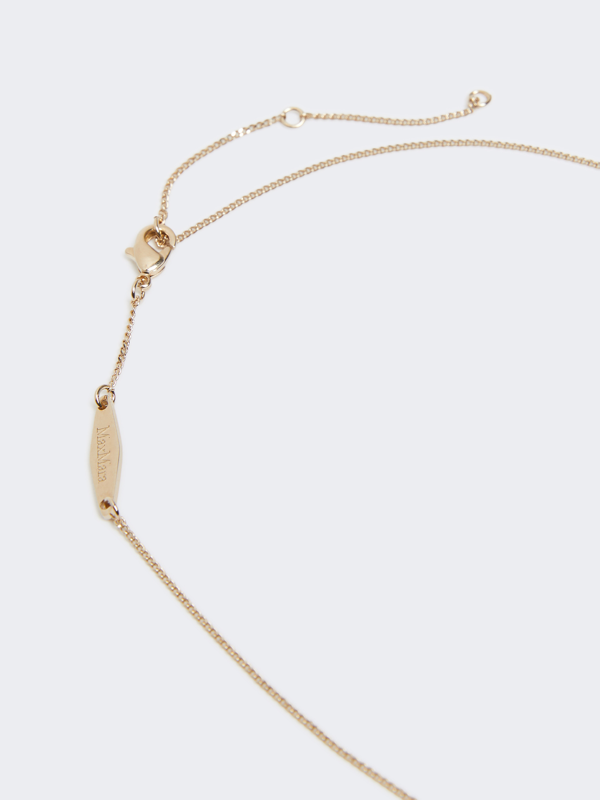 Max Mara Monogram Papillon Pendant Necklace In Gold
