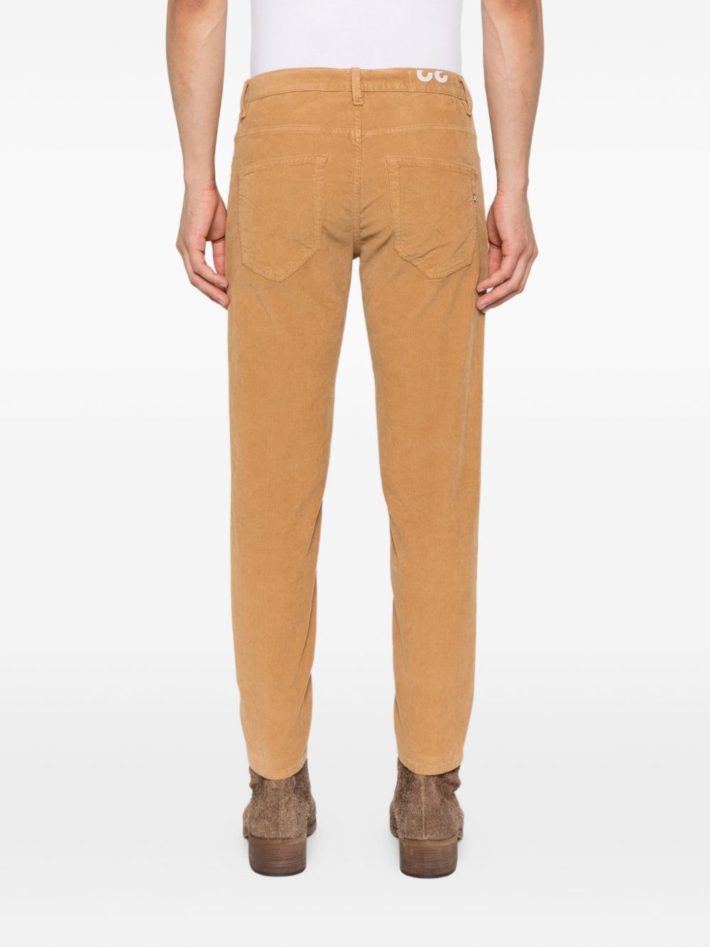 Dondup Straight Fit Corduroy Trousers In Brown