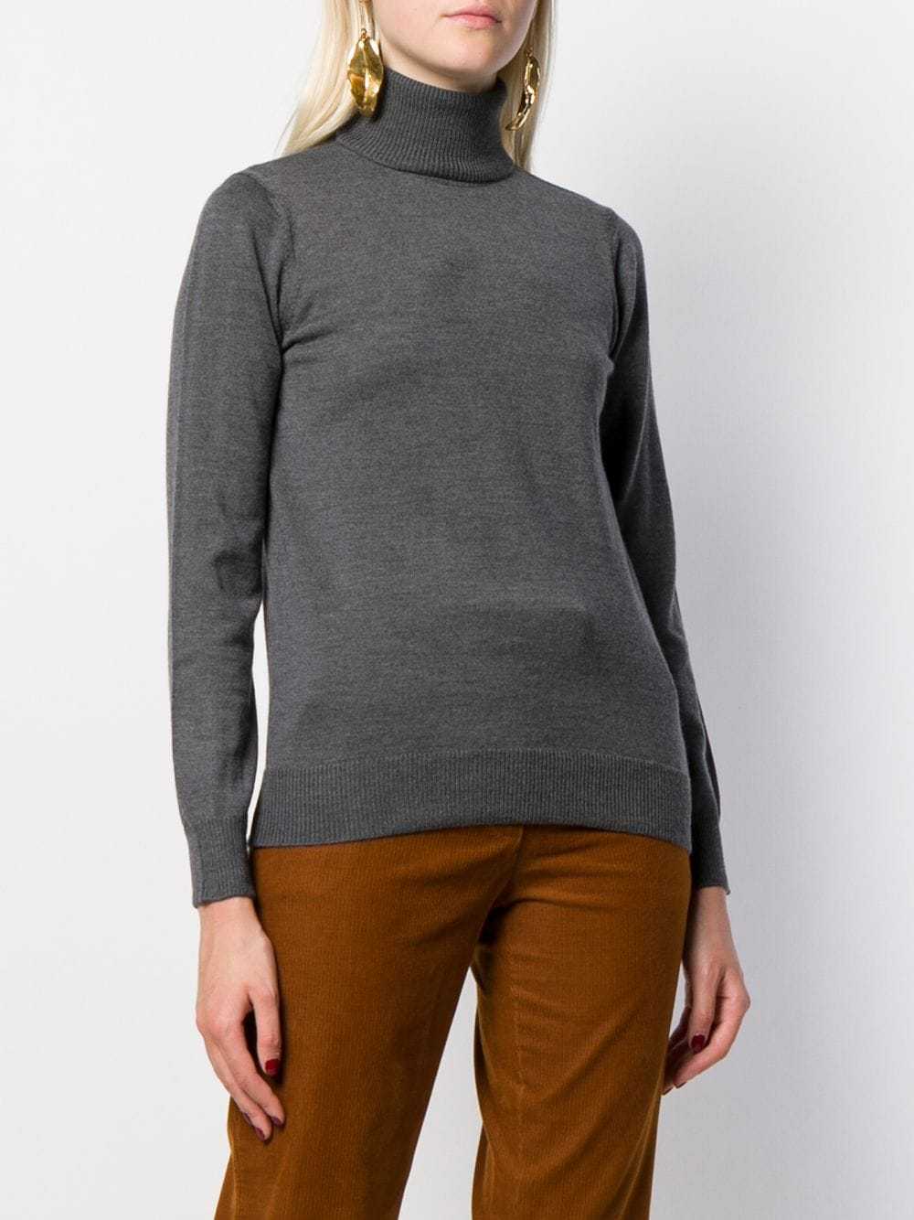 Apc Roll-neck Fitted Sweater In Black