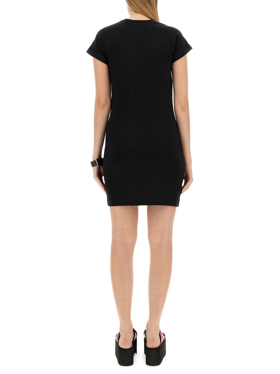 Moschino Dress With Logo In Black