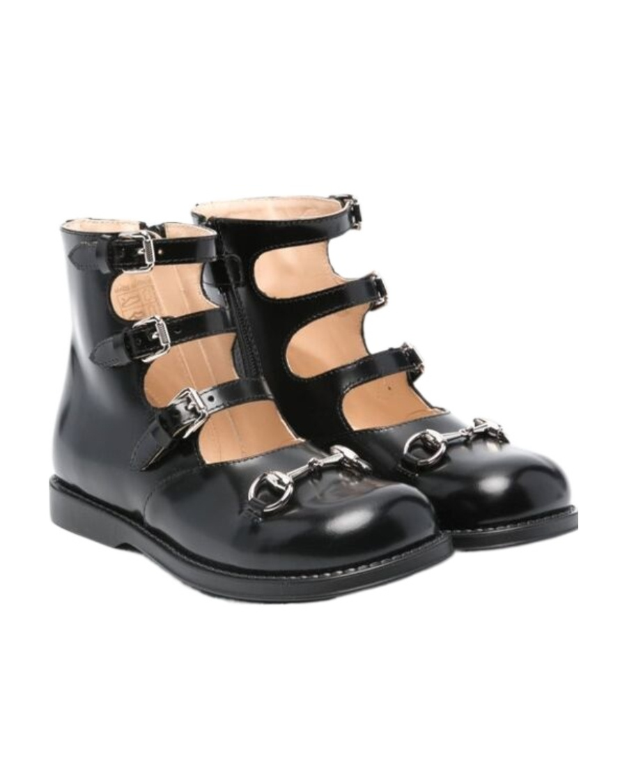 Gucci Horsebit-detail Leather Ballerinas In Black