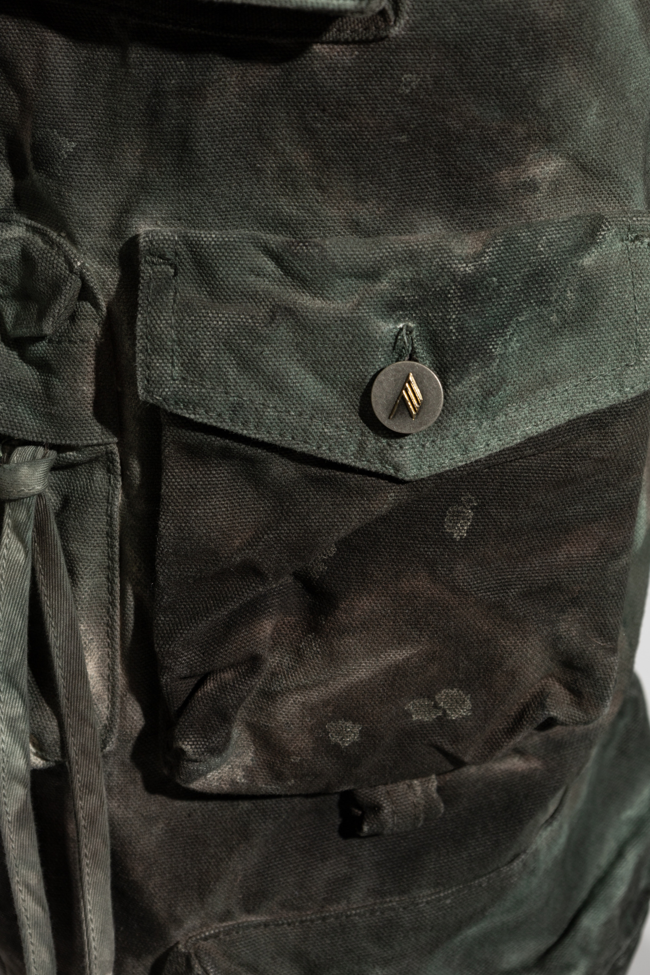 Shop Attico The Distressed Cargo Trousers In Black