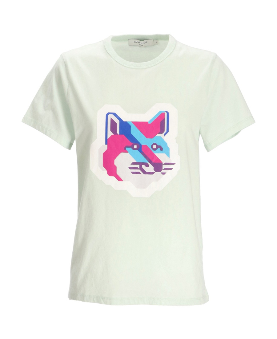 MAISON KITSUNÉ FOX HEAD PRINTED T-SHIRT 