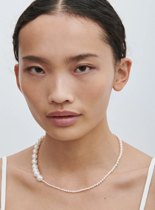 Sophie Bille Brahe Petite Peggy 14ct Yellow-gold And Freshwater Pearl Necklace In White
