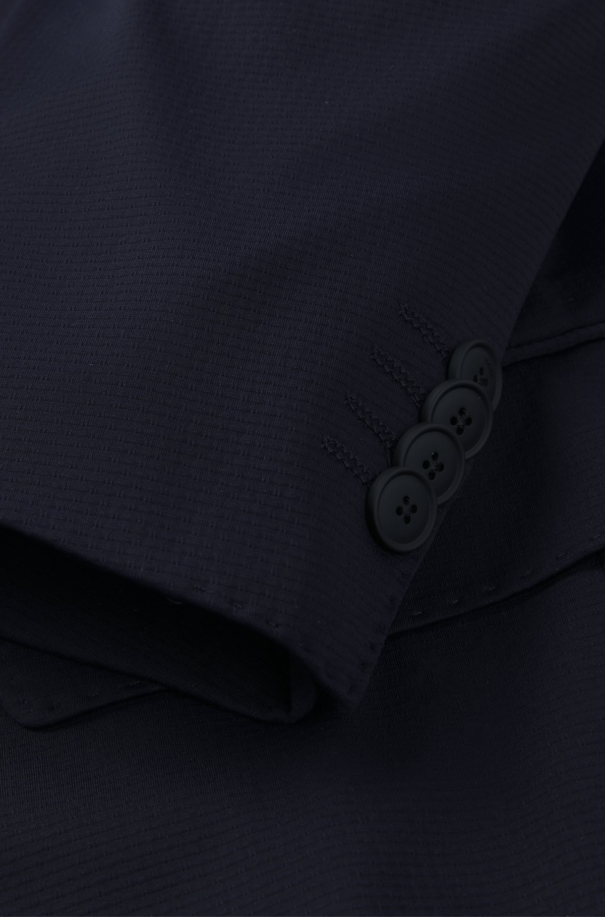 Hugo Boss Slim-fit Washable Suit In Patterned Performance-stretch Fabric In Black