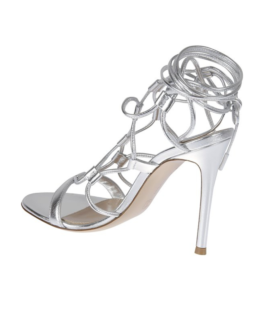 Gianvito Rossi Open-toed Heels In Gray