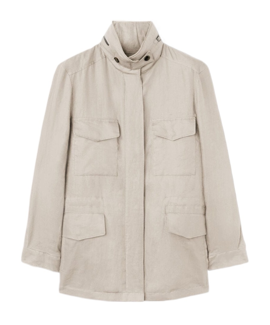 Loro Piana Long-sleeved Casual Jacket In Nude