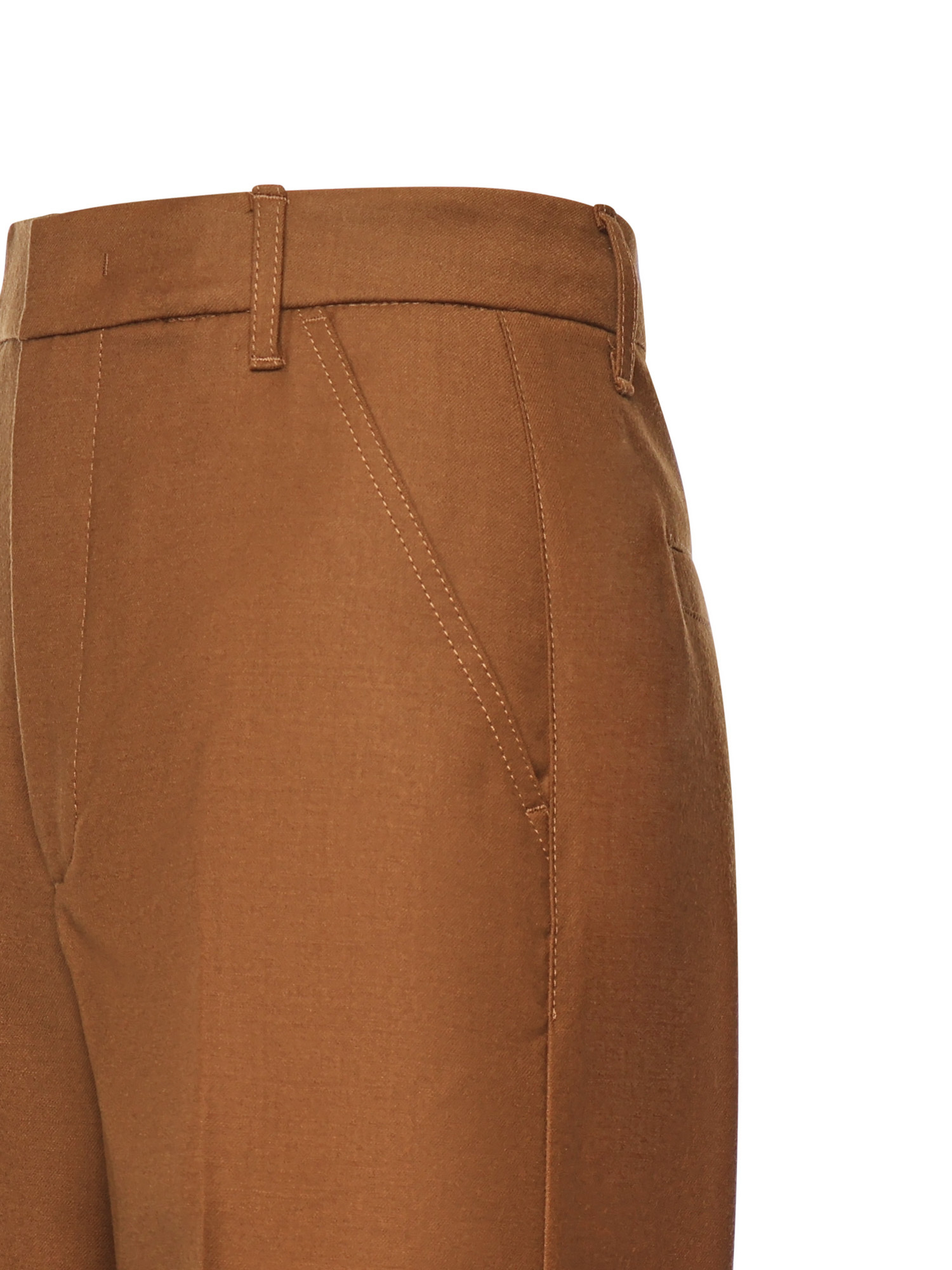 Dondup Belt Loops Wide Trousers In Brown