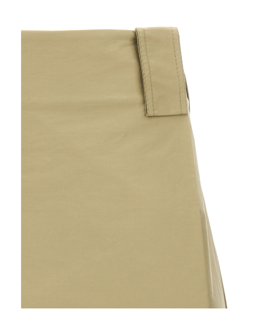 Burberry High-waisted A-line Skirt Pleated Design In Nude