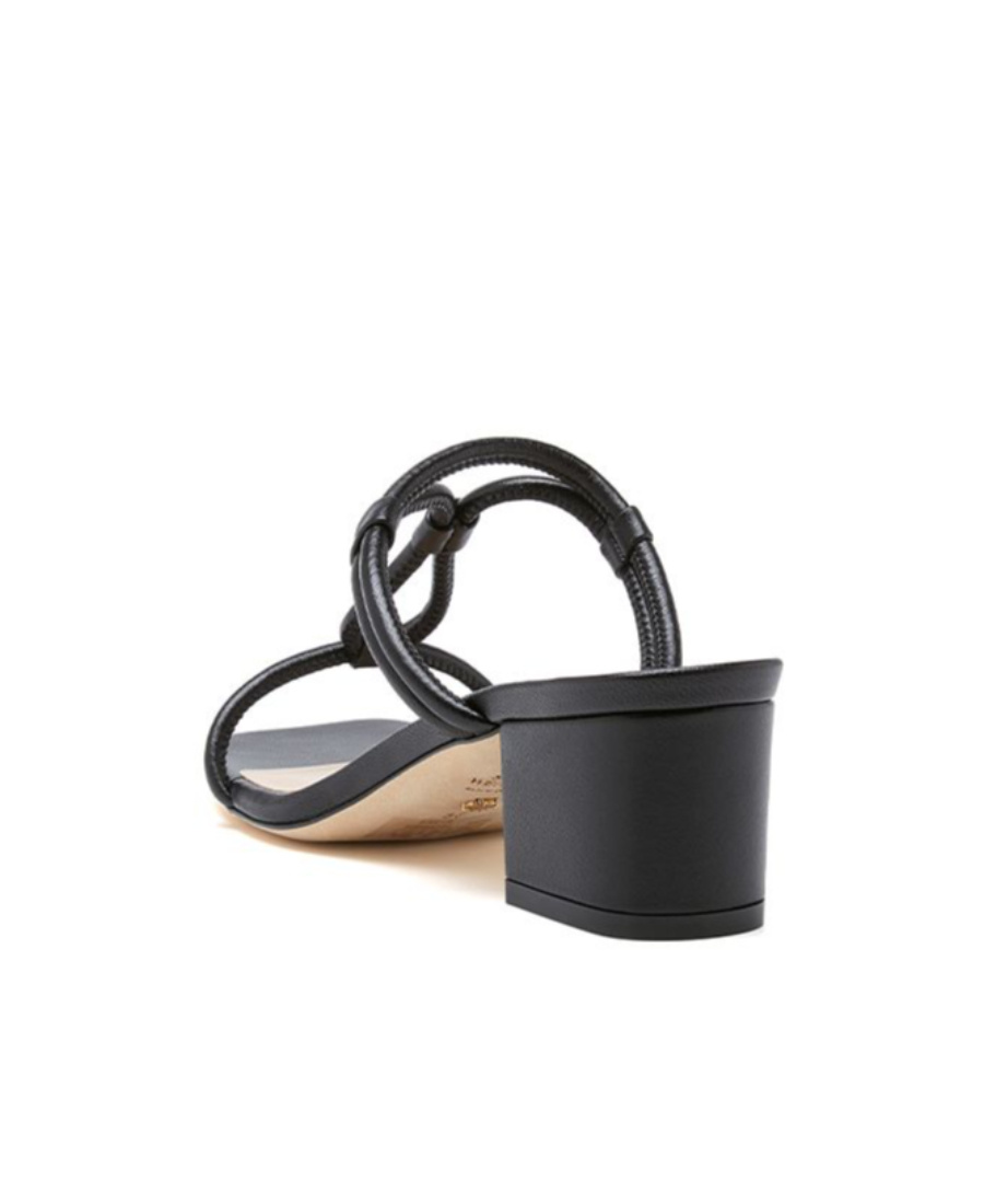Stuart Weitzman Black Thick-heeled Sandals In Black