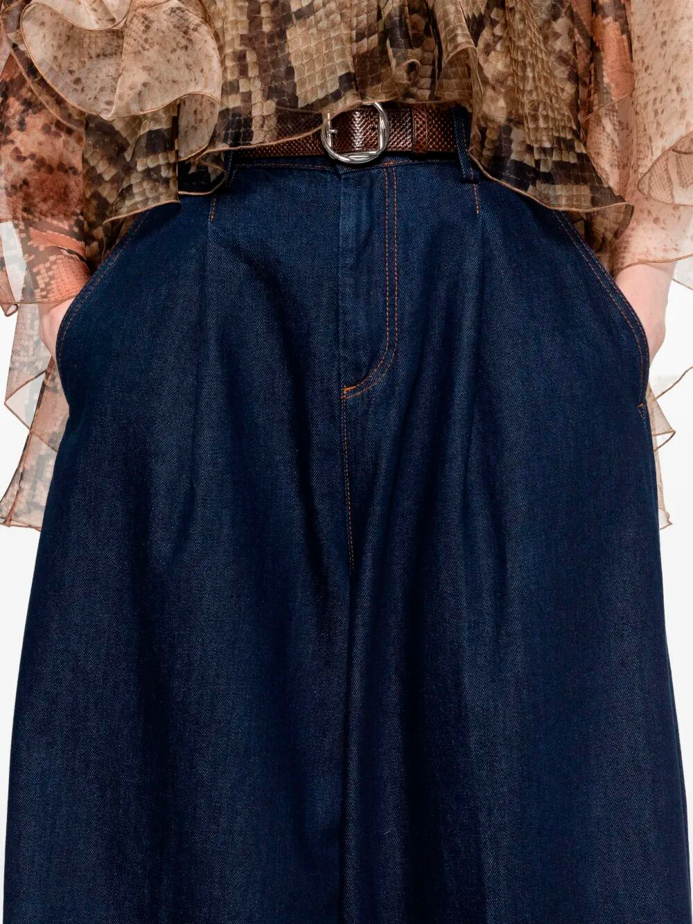 7 For All Mankind Wide-leg Jeans In Black