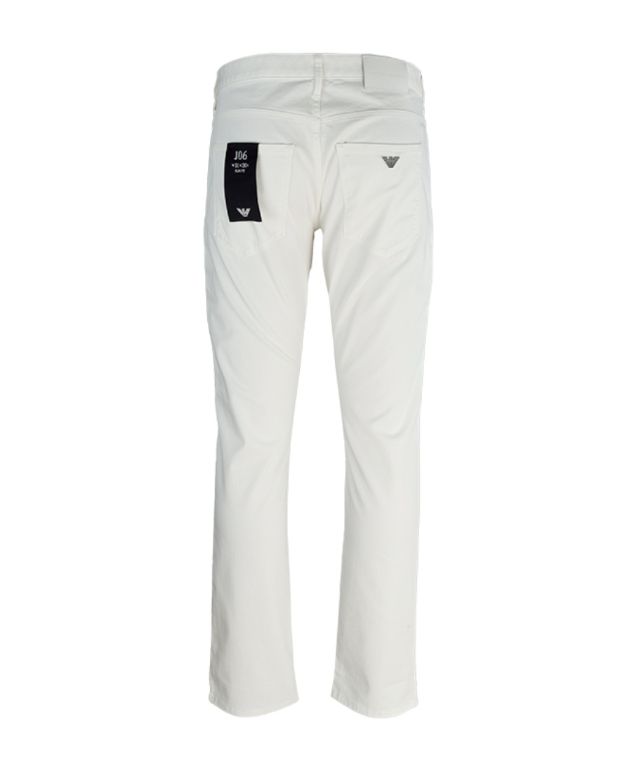 Emporio Armani Mid-rise Straight-leg Jeans In White