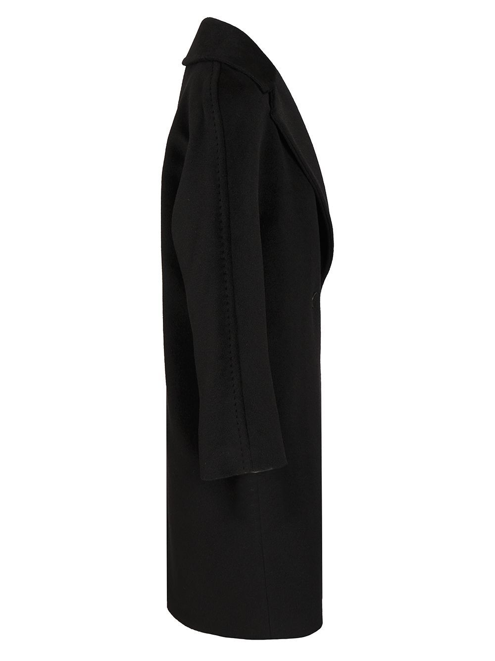 Max Mara Studio Tokio Double Breasted Coat In Black