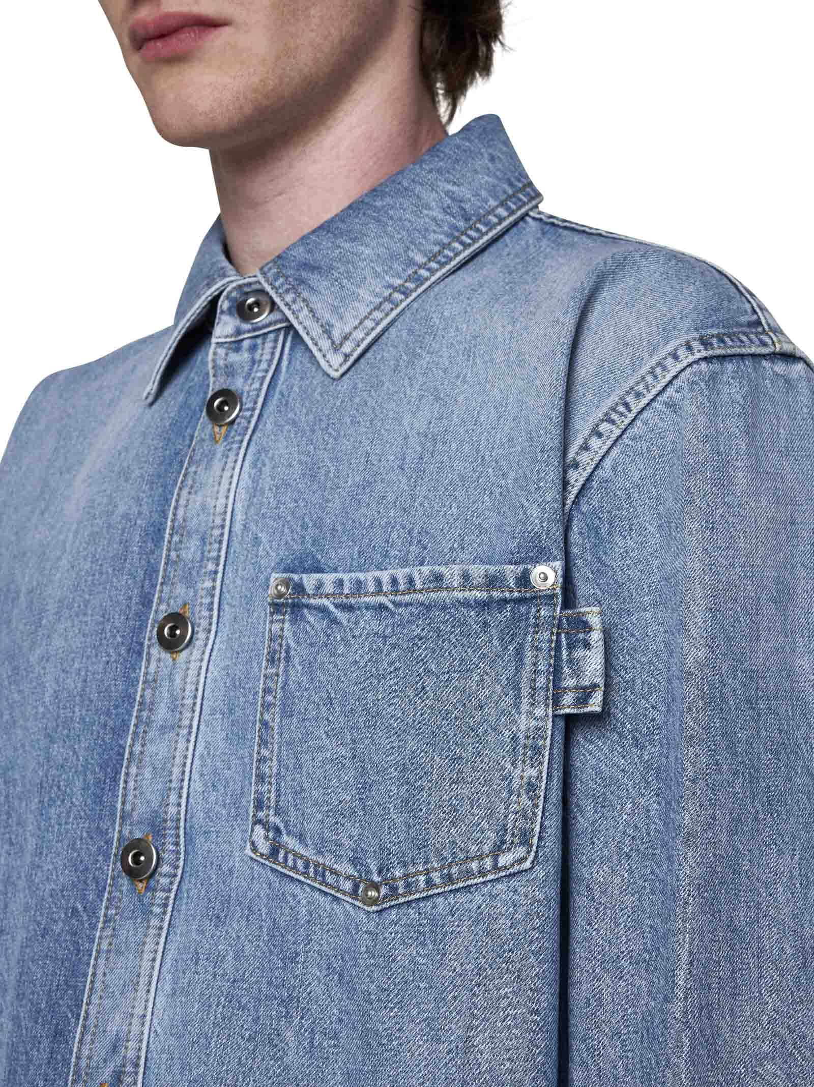 Bottega Veneta Denim Shirt In Blue
