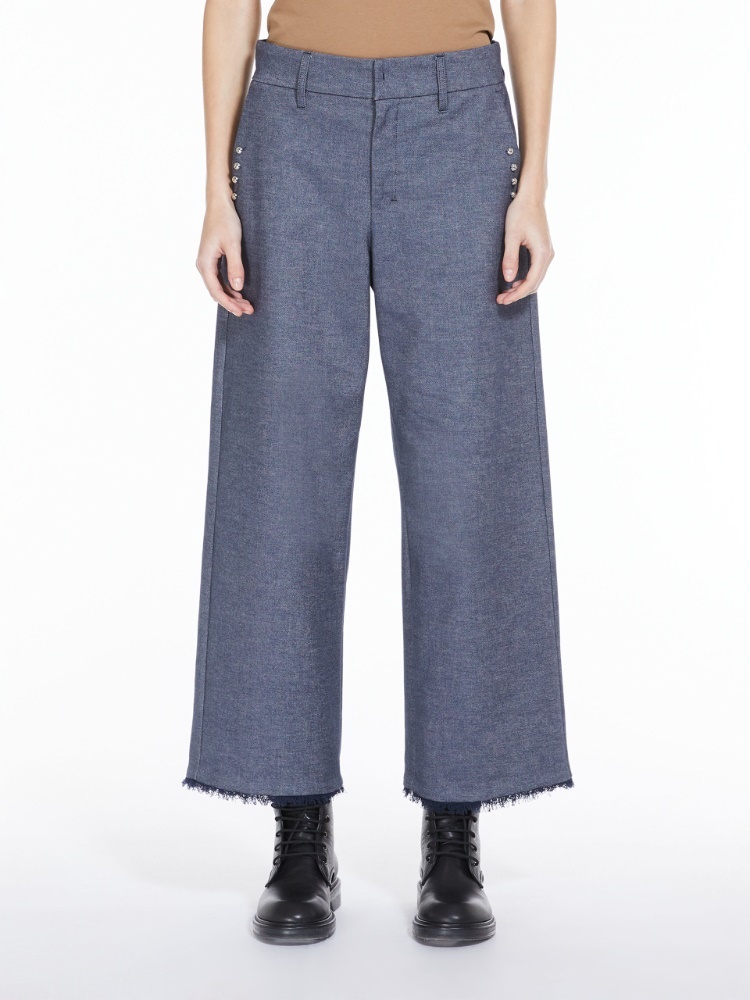 Max Mara Corfu Straight Casual Pants In Gray
