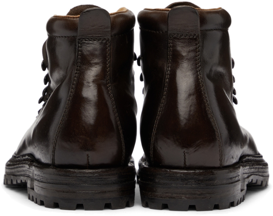 Officine Creative Logo-laced Flat Ankle Boots In Black