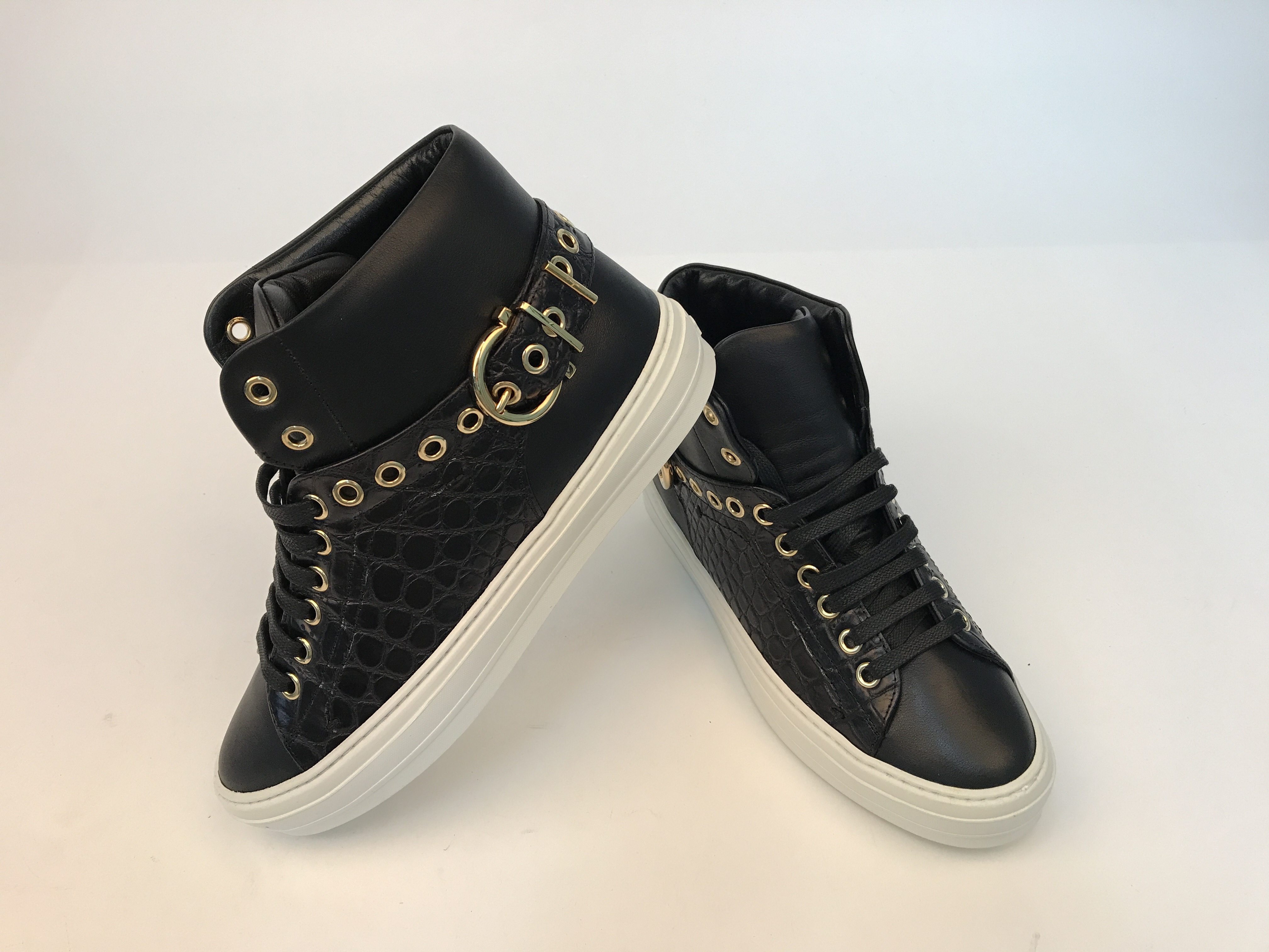 Ferragamo High-top Leisure Sneakers In Black