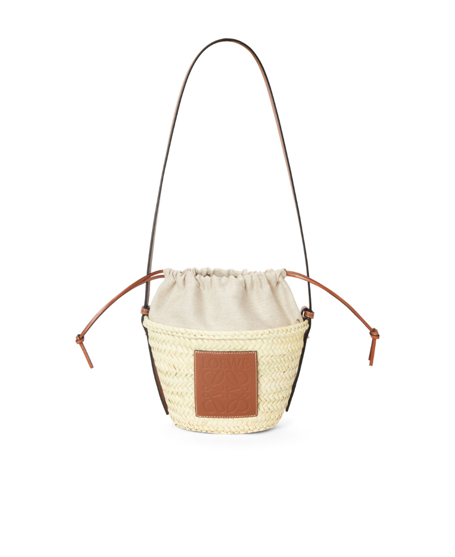 Loewe Lanyard Bucket Shoulder Bag In Nude