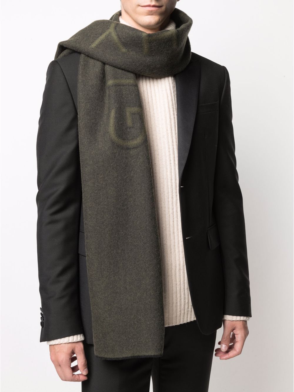 Givenchy Logo-print Knitted Scarf In Black