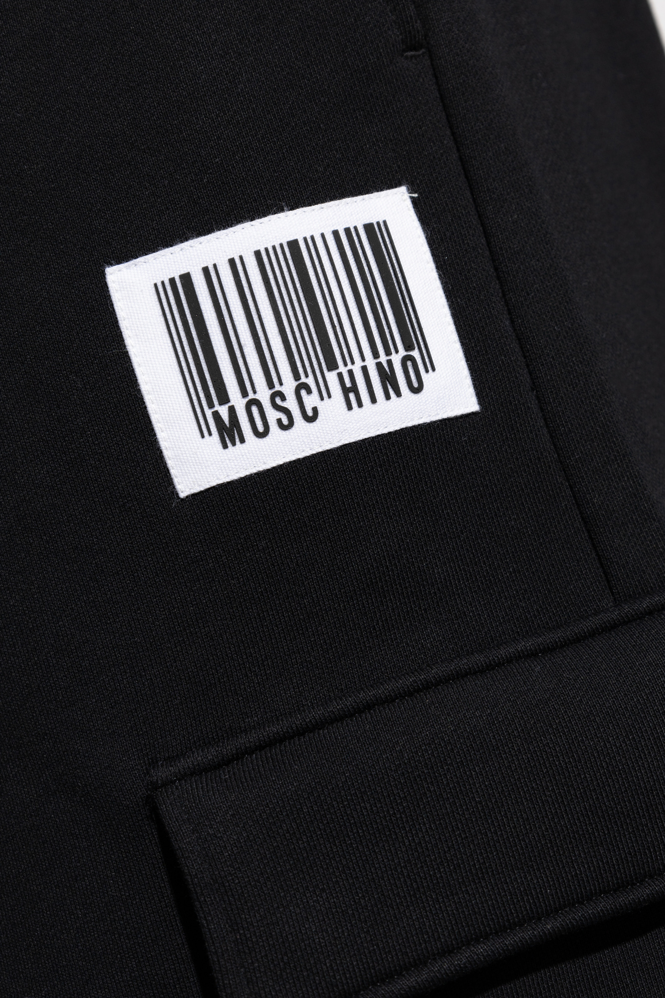 Moschino Logo Patch Track Pants In Black