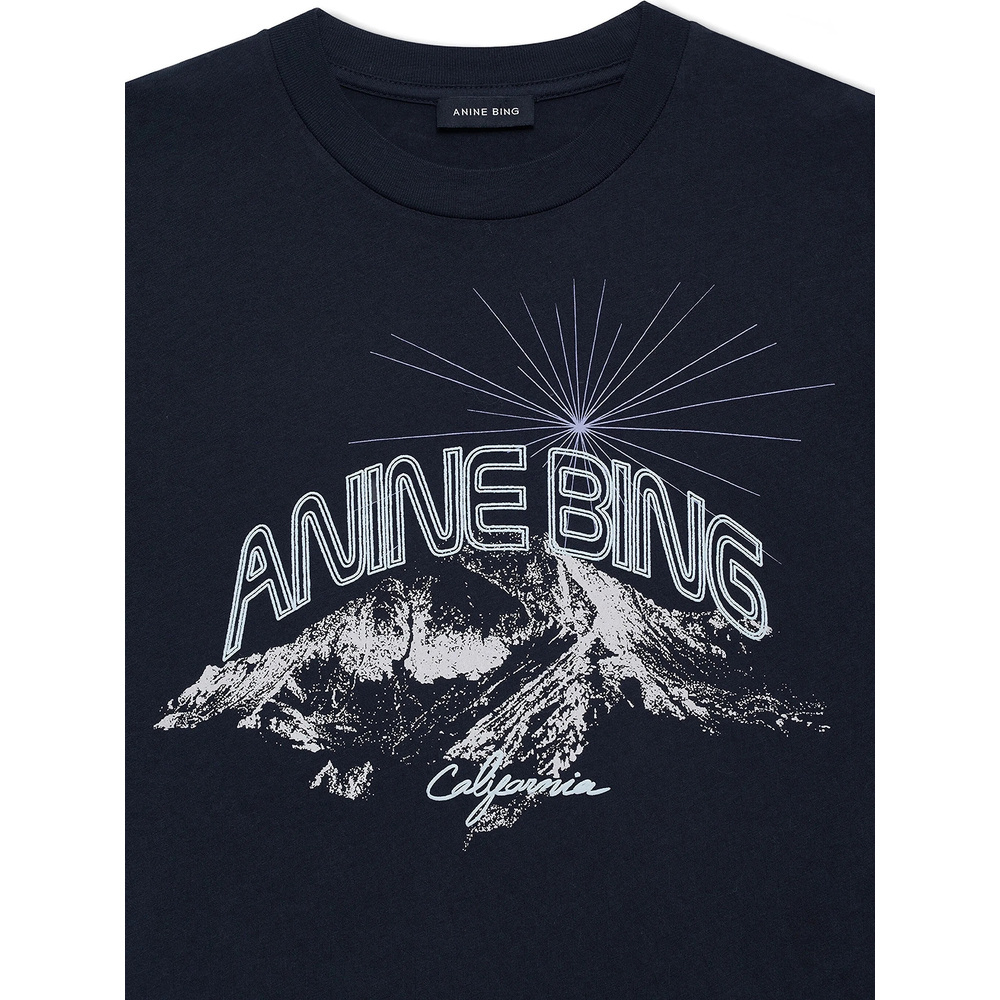 Anine Bing T-shirt Walker Tee California In Blue