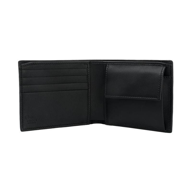 Gucci Black Double G Short Wallet In Black