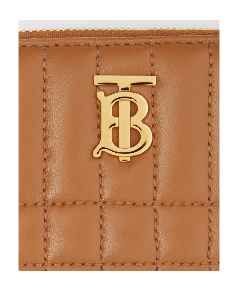 Burberry Lola Quilted Leather Wallet In Brown