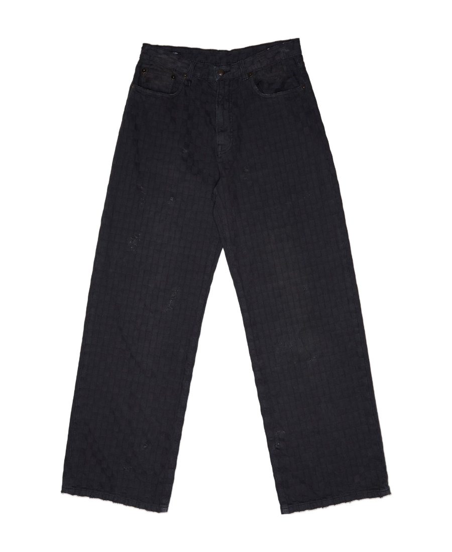 R13 Belt Ring Denim Trousers In Black
