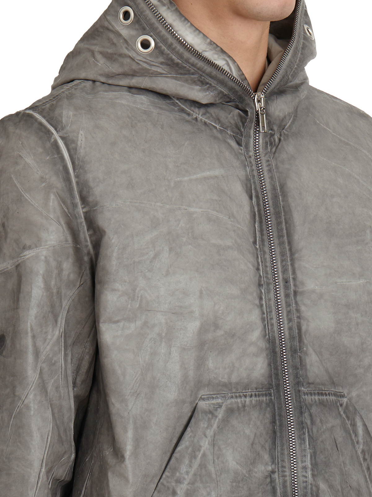 Rick Owens Drkshdw Long Sleeve Casual Jacket In Gray