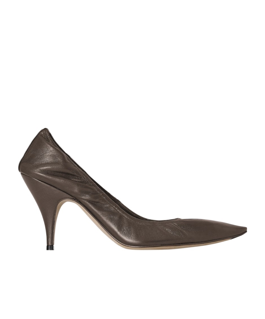The Row Uxor Satin Pumps In Brown