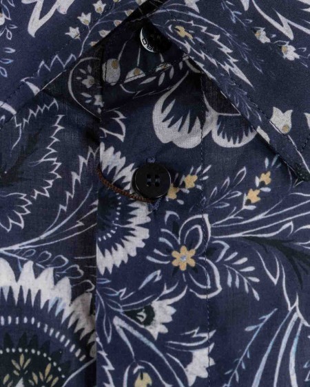 Etro Pattern-printed Button-up Shirt In Black