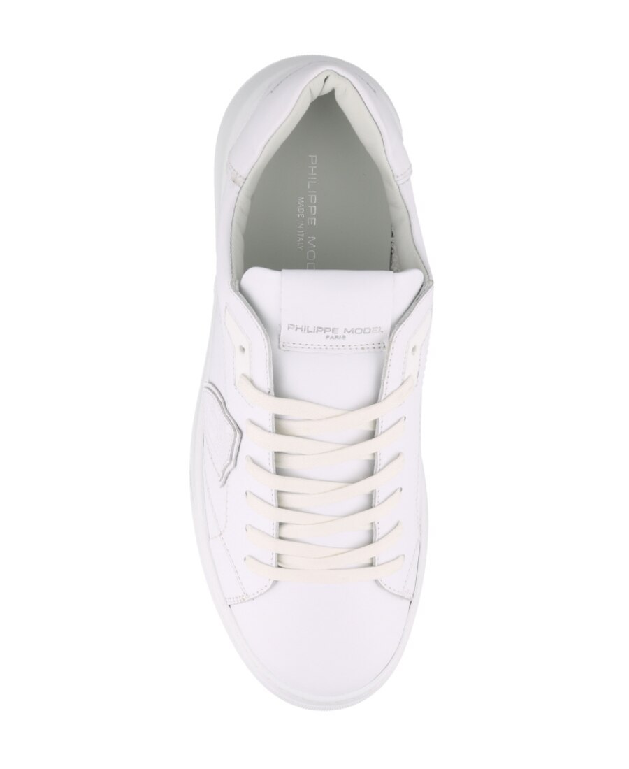 Philippe Model Temple Veau Leather Sneakers In White