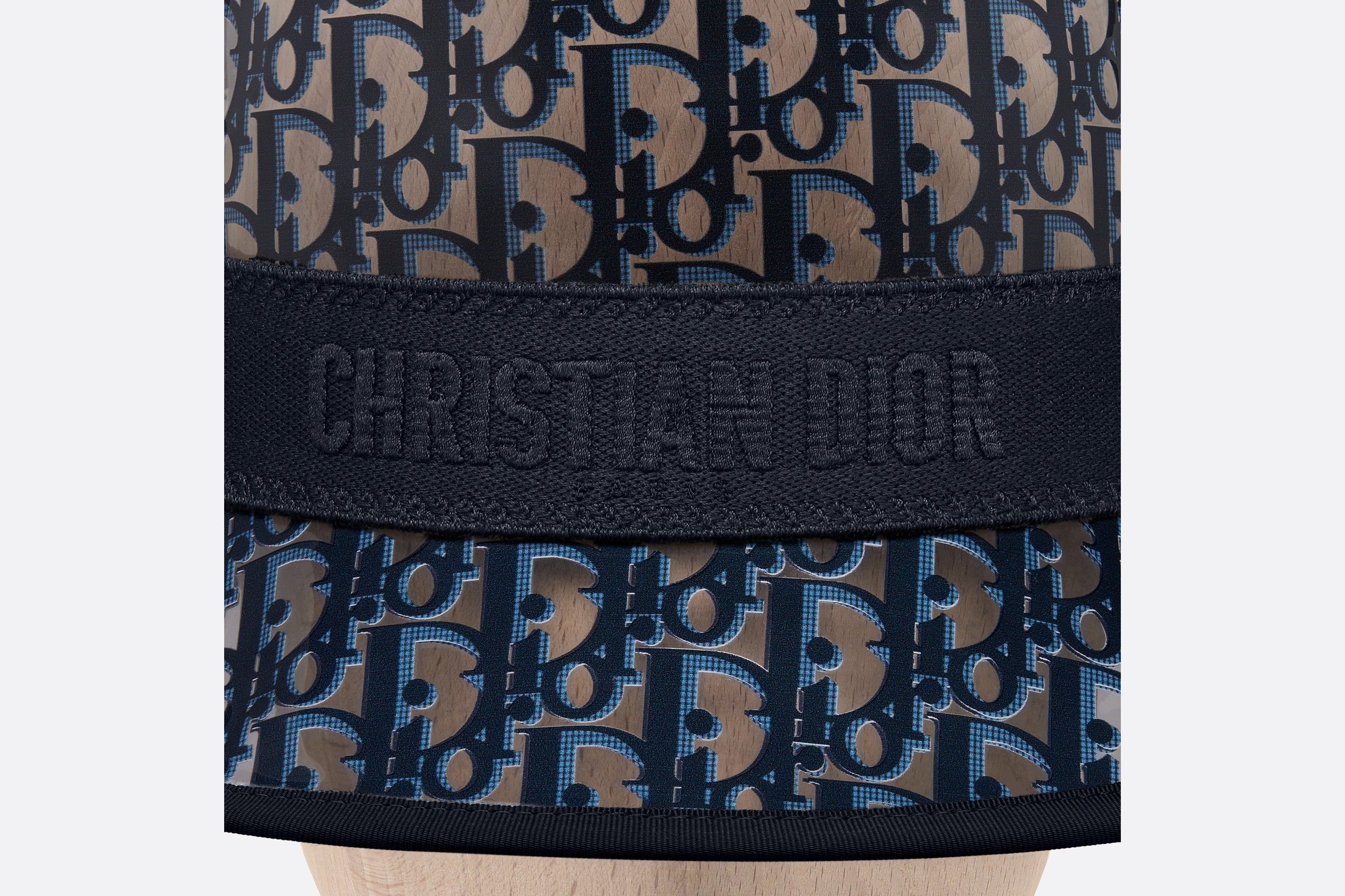 Dior Logo Small Rimmed Barrel Cap In Nude